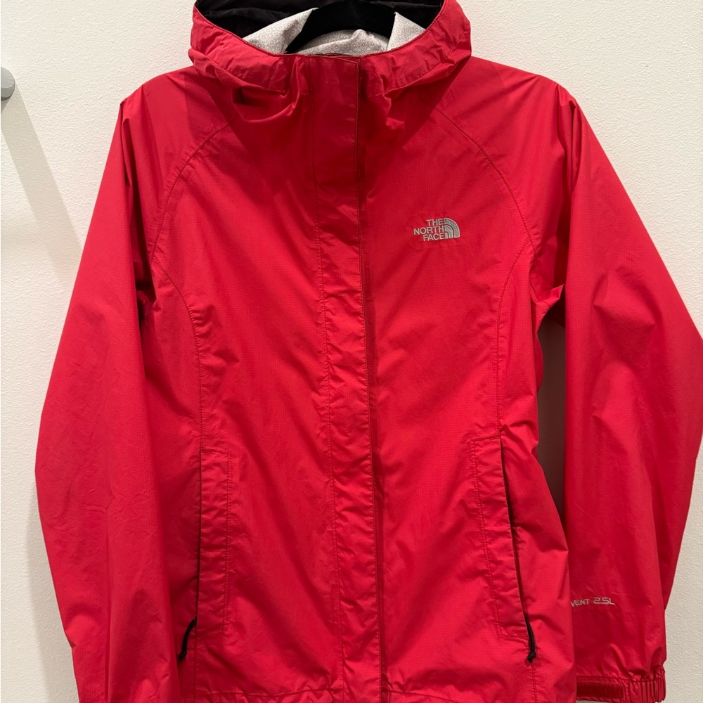 The North Face Women's Vibrant Red Waterproof Rain Jacket